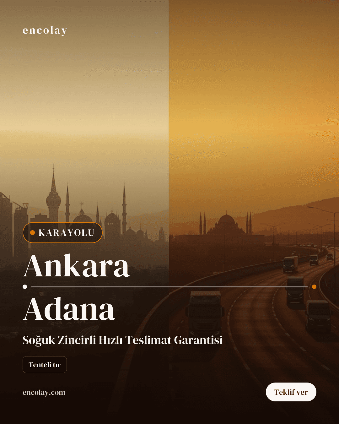 Ankara-Adana arası 15 koli kişisel eşya taşıma