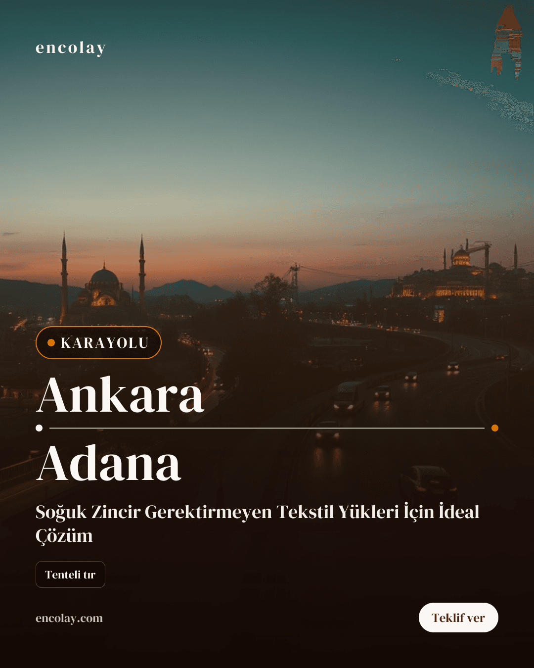 Ankara-Adana arası 15 koli kişisel eşya taşıma