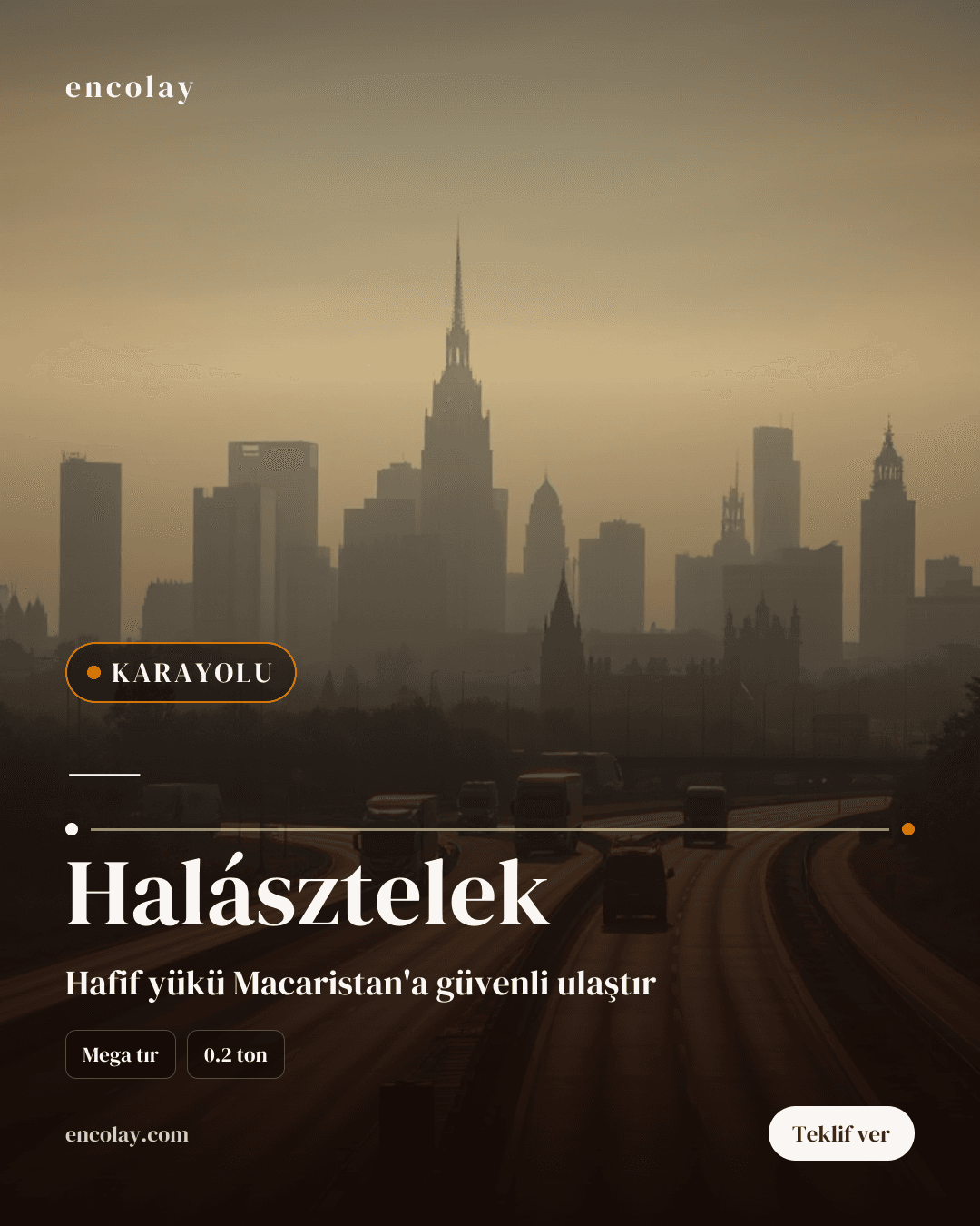 Halásztelek · 0.2 ton Paletli Yük (Mega tır)