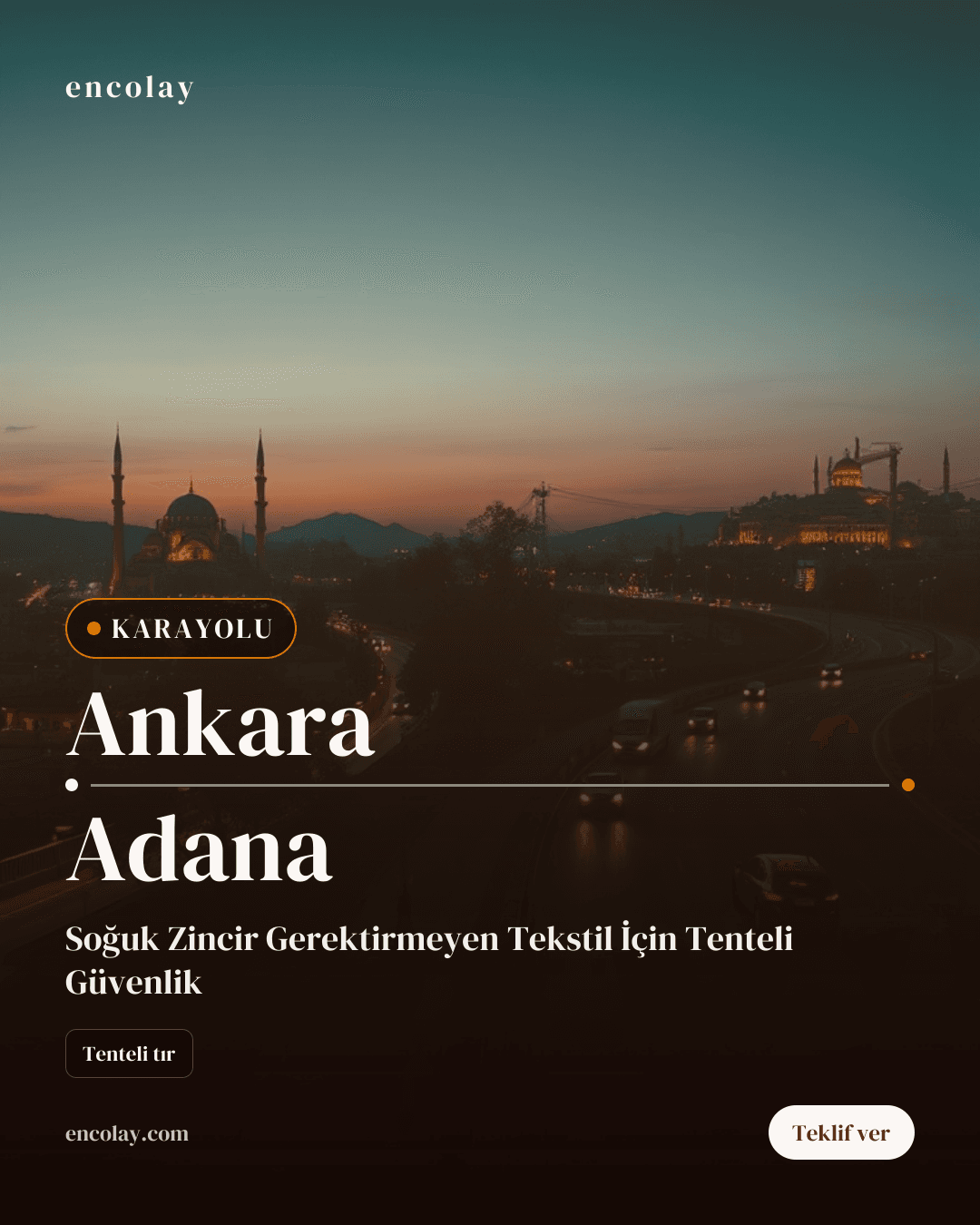 Ankara-Adana arası 15 koli kişisel eşya taşıma