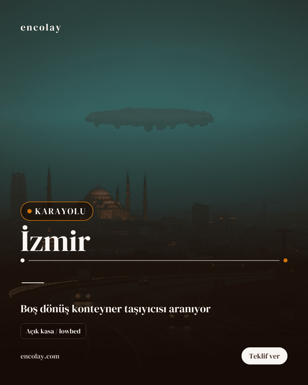 İzmir bölgesinde konteyner taşımacılığı hizmeti
