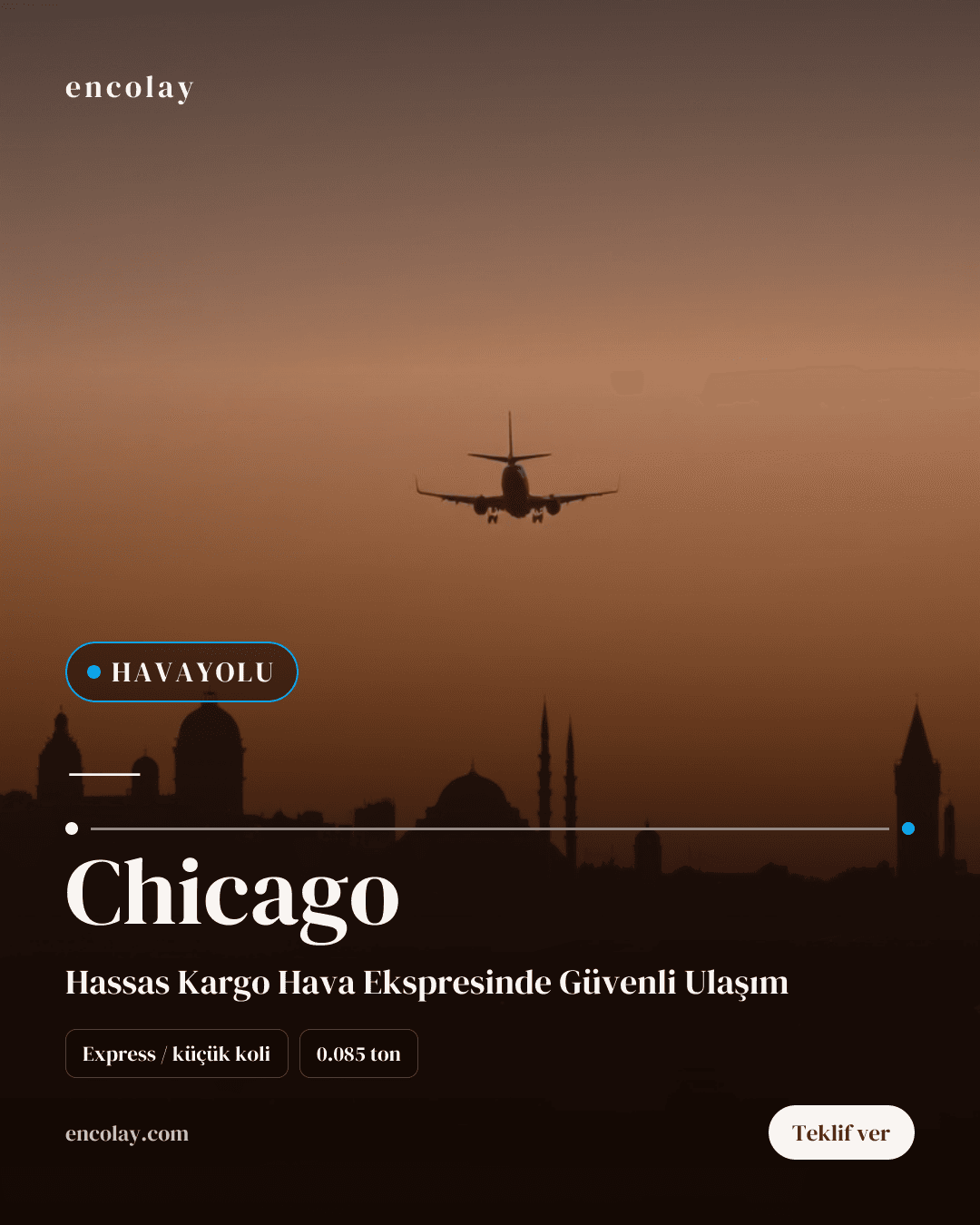 Türkiye-Chicago Havayolu Parfüm Taşıması (85 kg)