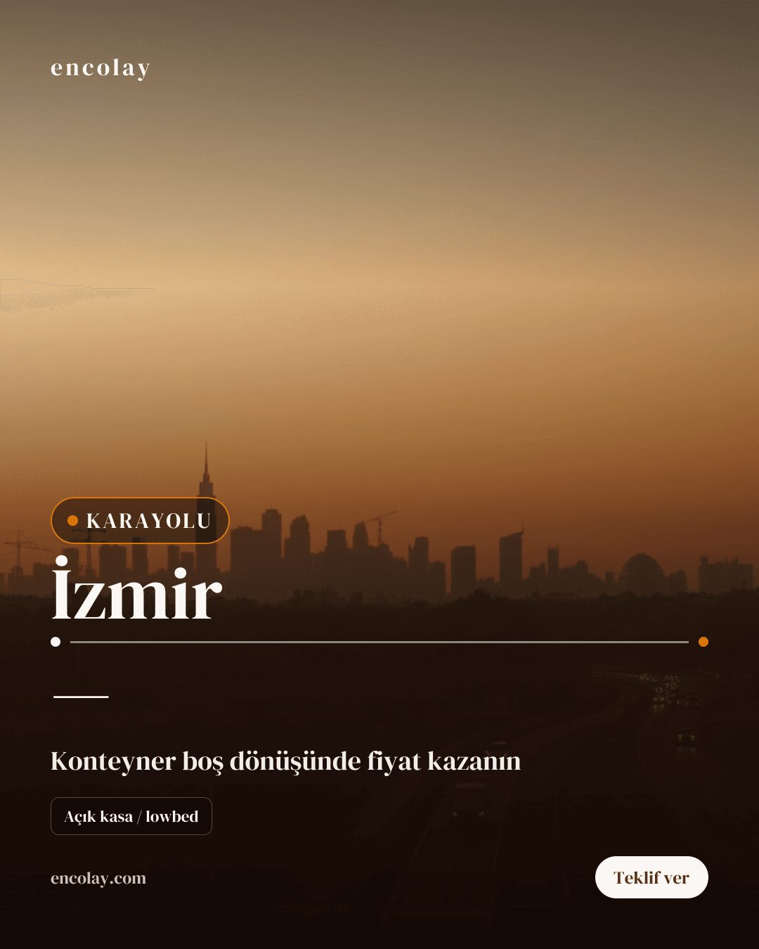 İzmir bölgesinde konteyner taşımacılığı hizmeti