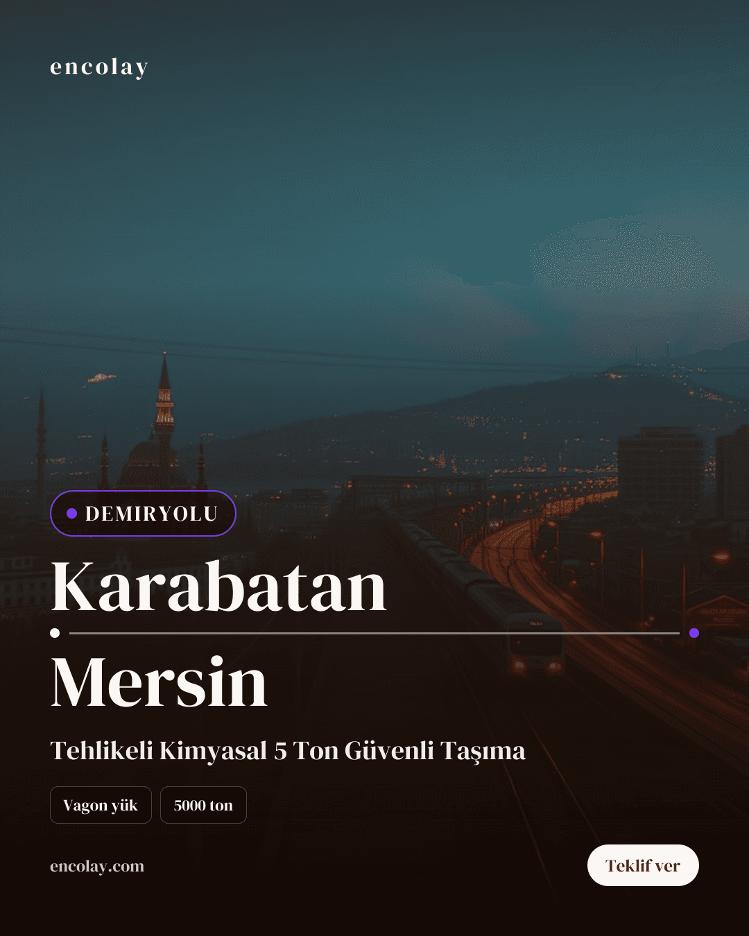 Kazakistan-Mersin/Kayseri Dökme Sülfür Demiryolu Taşıması