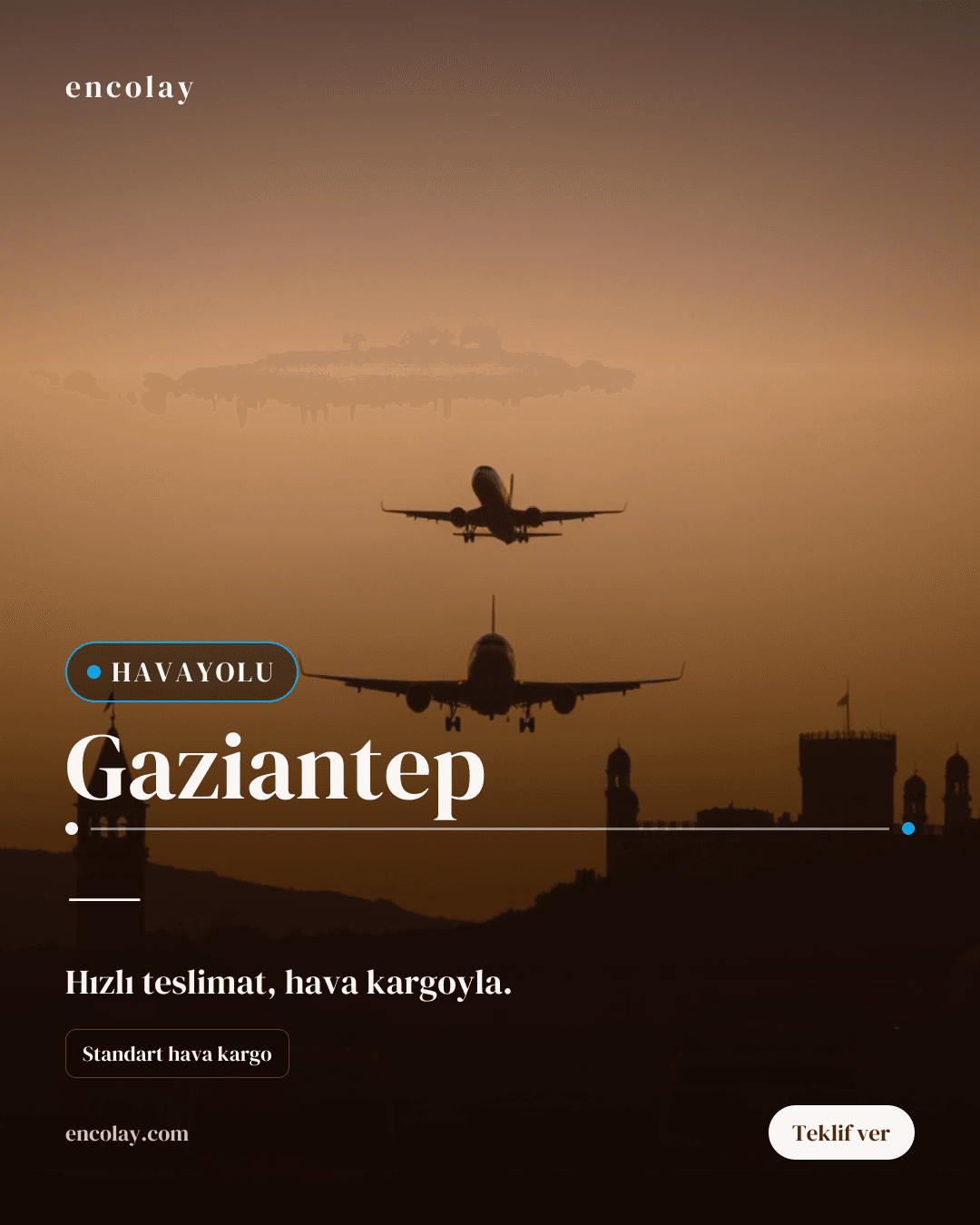 Gaziantep havayolu taşıma talebi