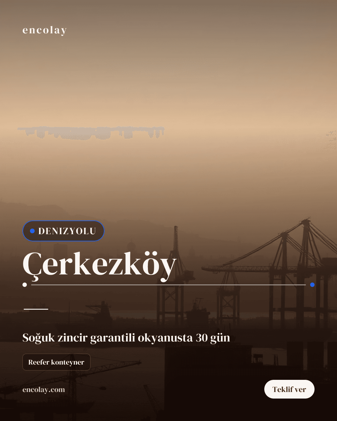Çerkezköy-Réunion Adası Denizyolu Taşıması