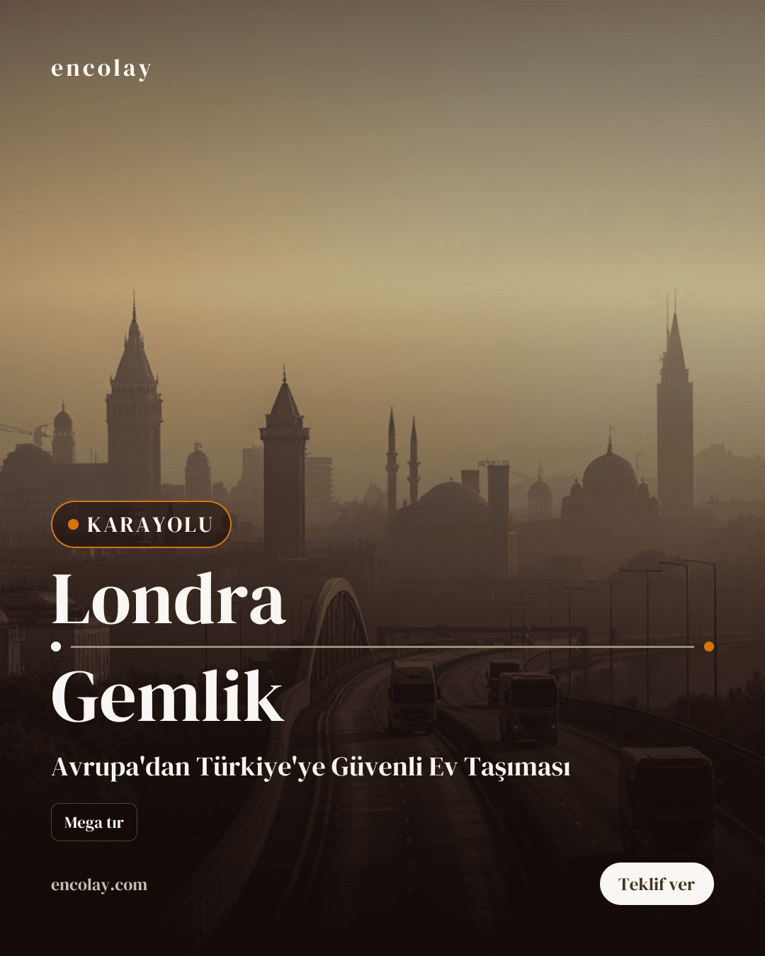 Londra-Gemlik Ev Eşyası ve Elektronik Taşıma