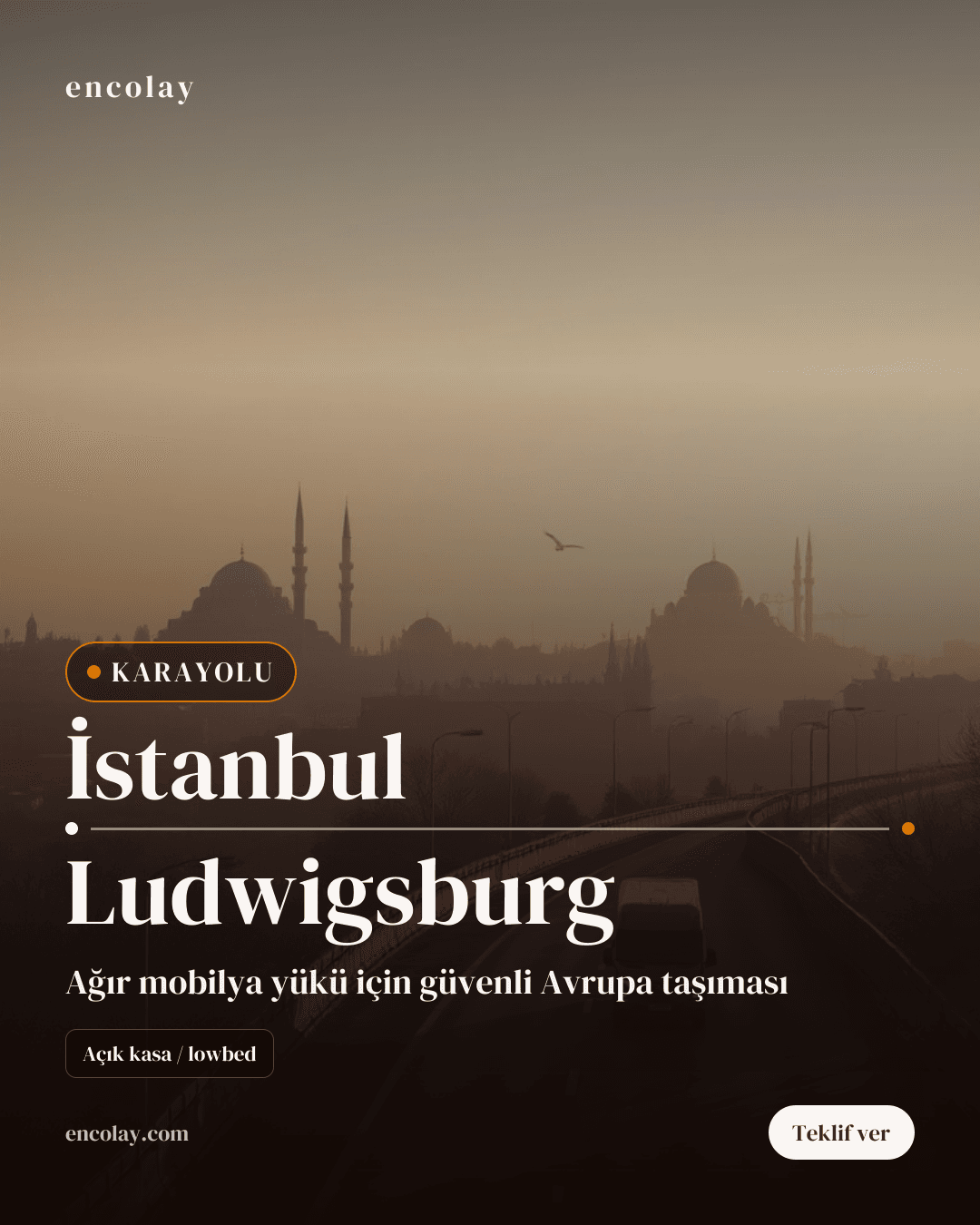 İstanbul → Ludwigsburg mobilya karayolu taşıması