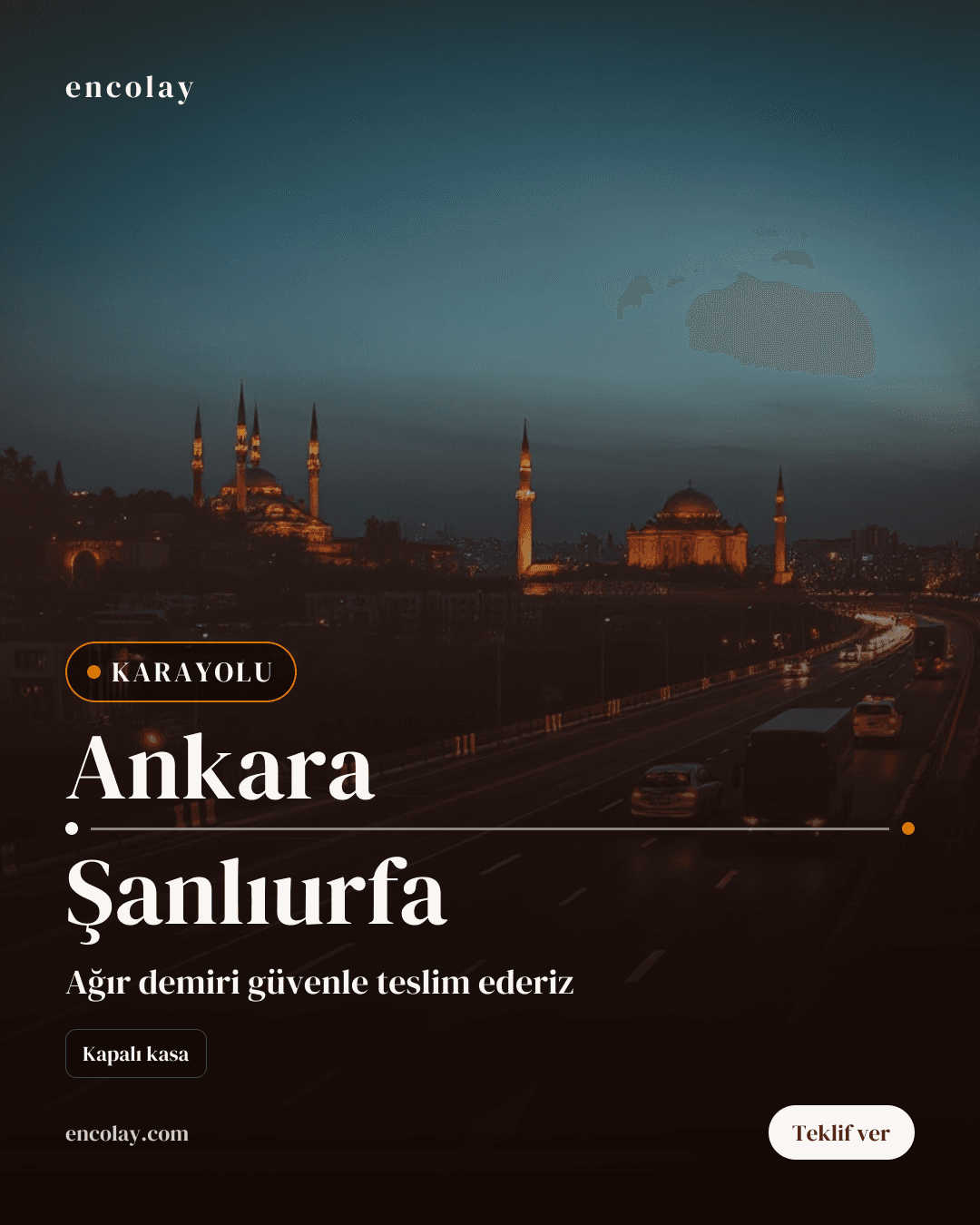 Ankara-Şanlıurfa Arası Demir Profil Taşıma