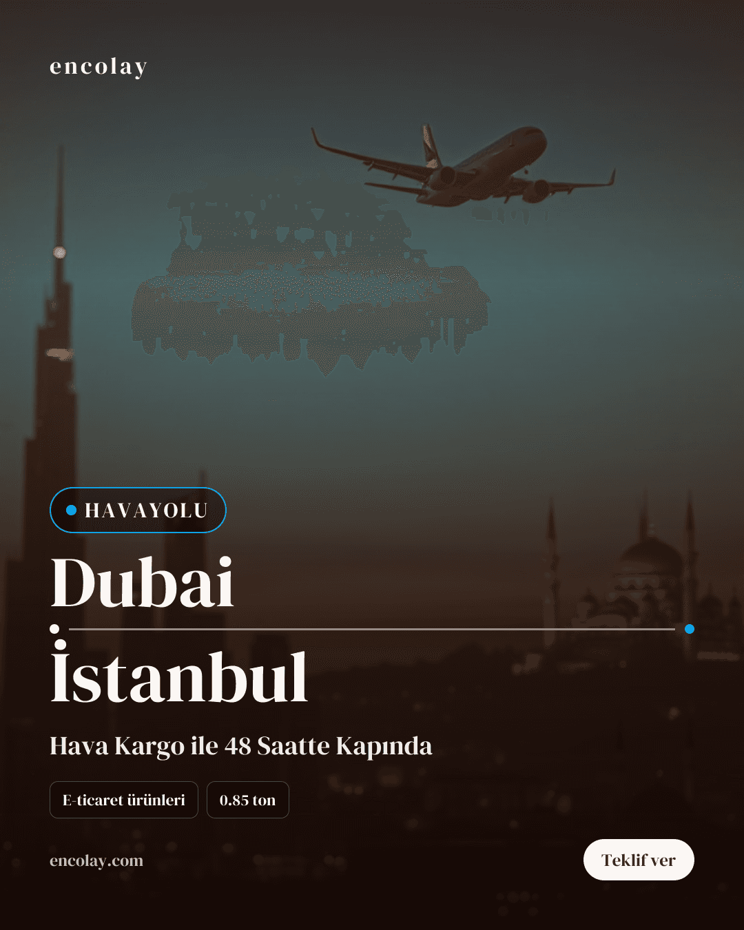 Dubai-İstanbul arası elektronik eşya havayolu taşıması