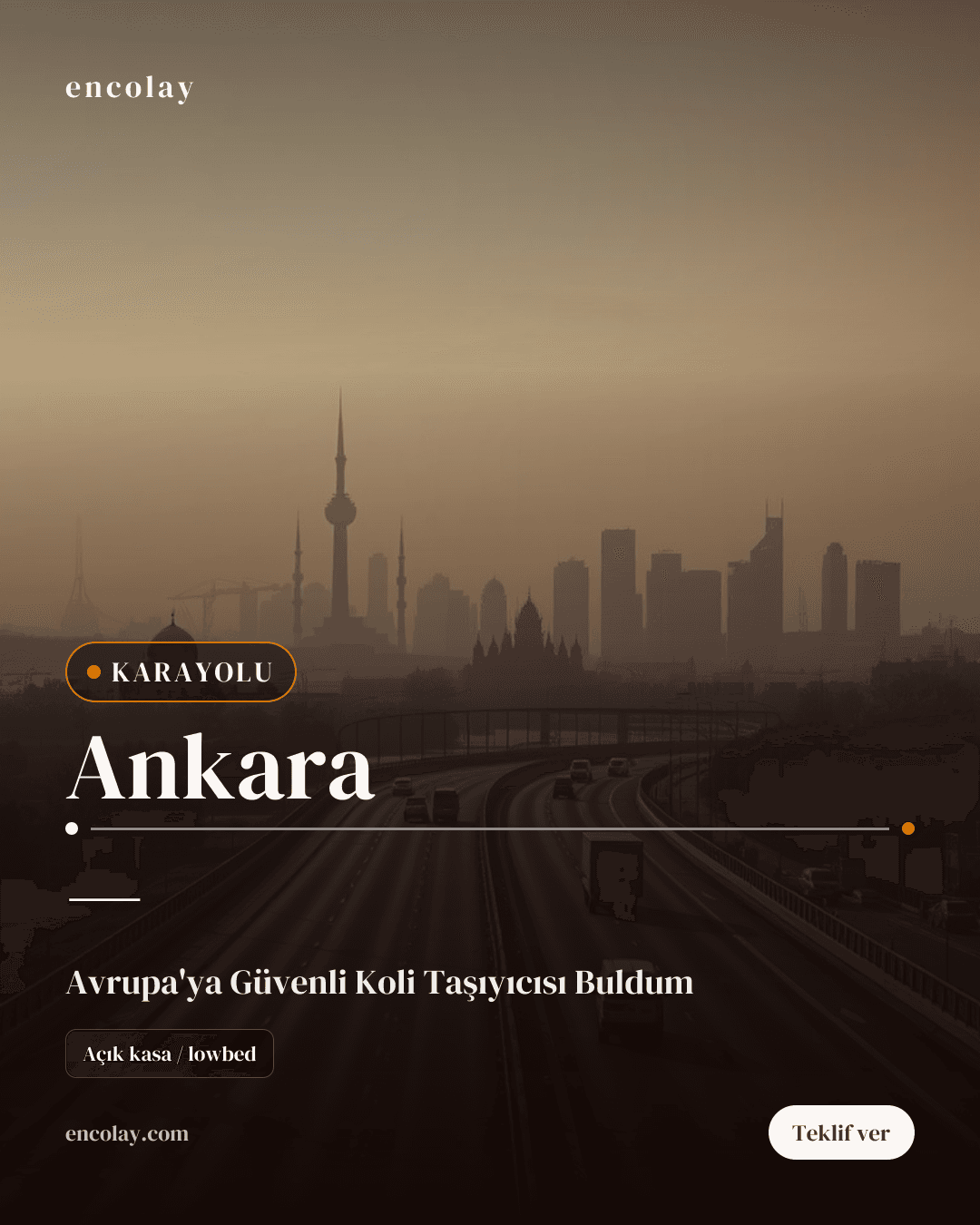 Ankara-Hollanda arası 10-15 koli karayolu taşıması