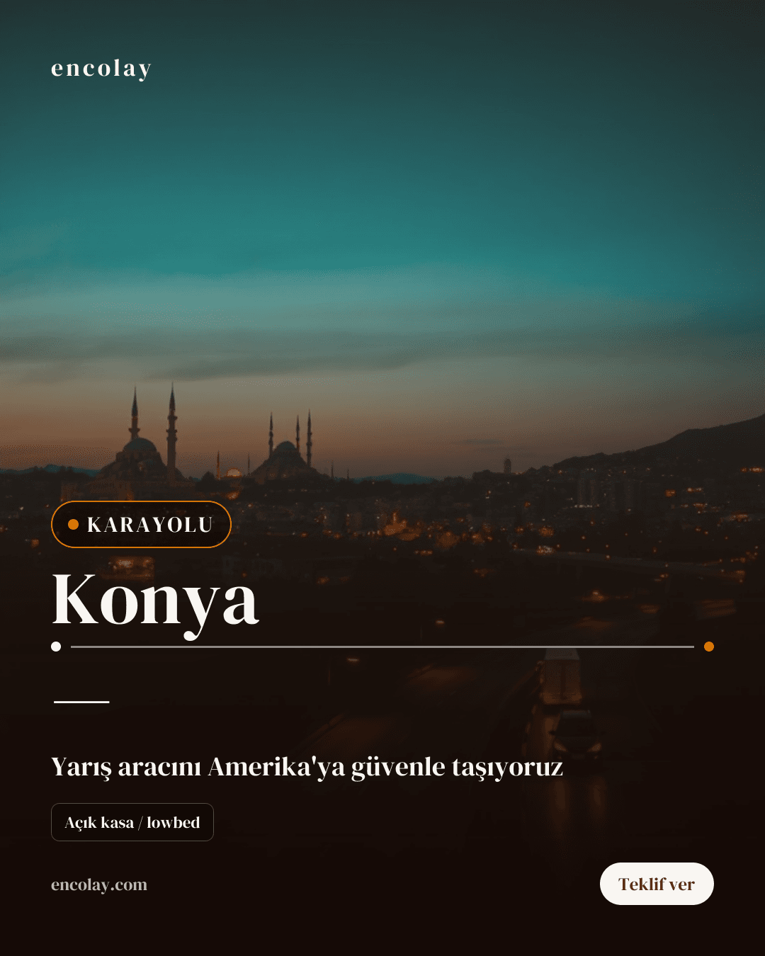 Konya · Yarış aracı (Açık kasa / lowbed)