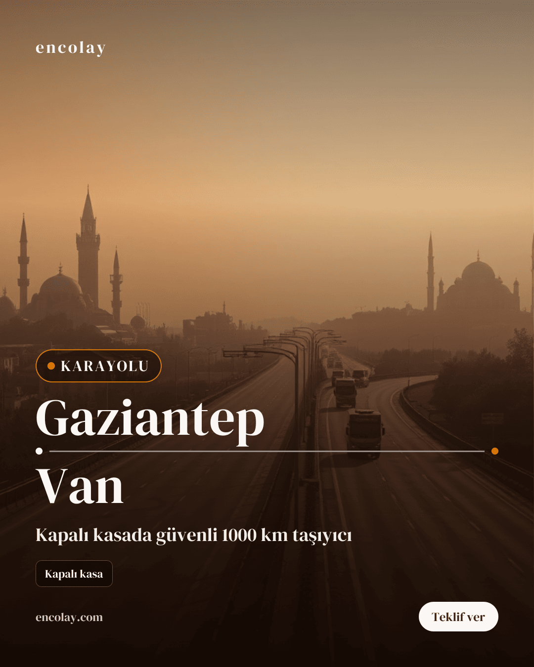 Gaziantep-Van Arası Araç Taşıma Talebi