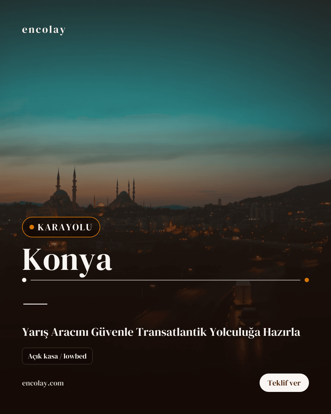 Konya · Yarış aracı (Açık kasa / lowbed)