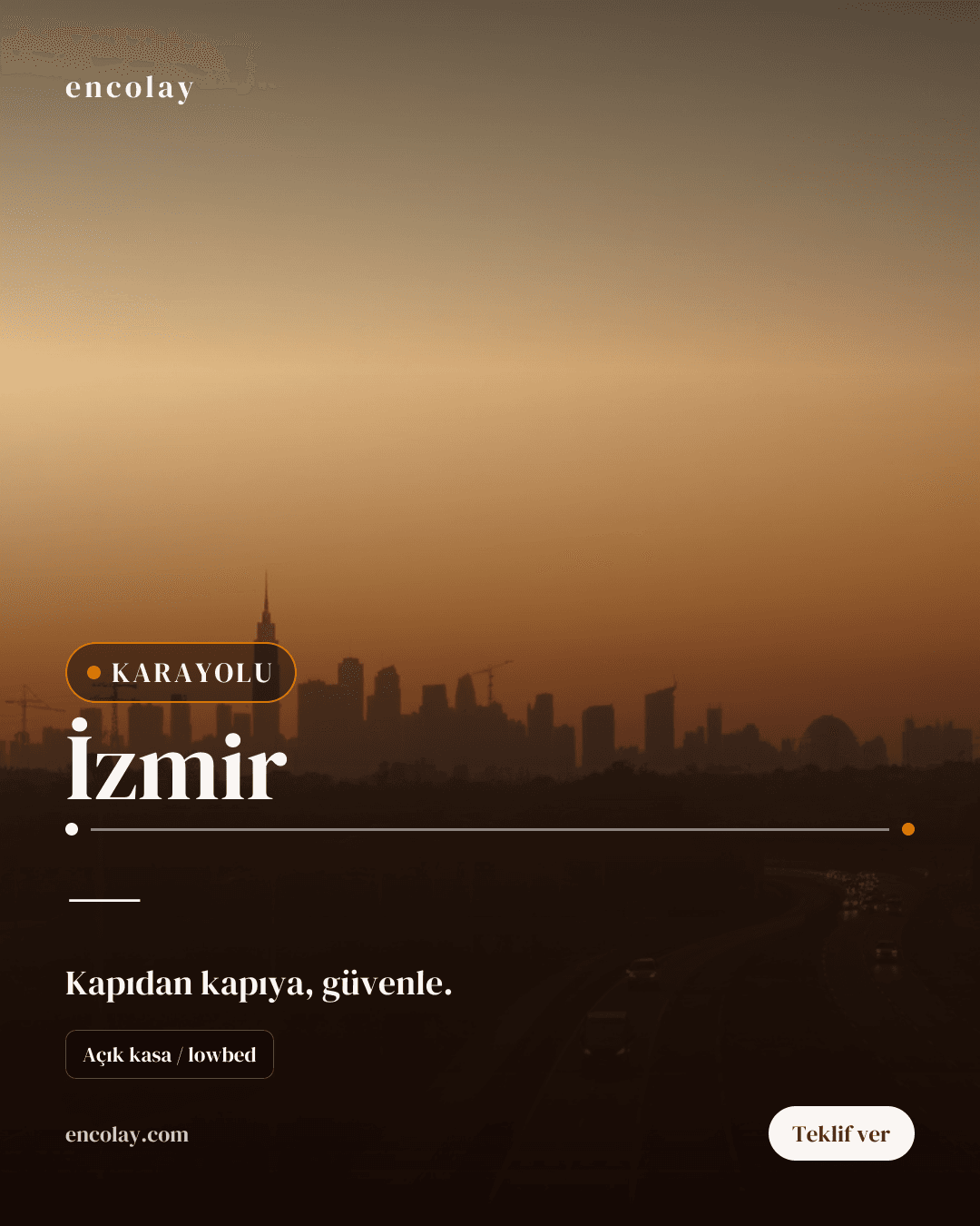 İzmir bölgesinde konteyner taşımacılığı hizmeti