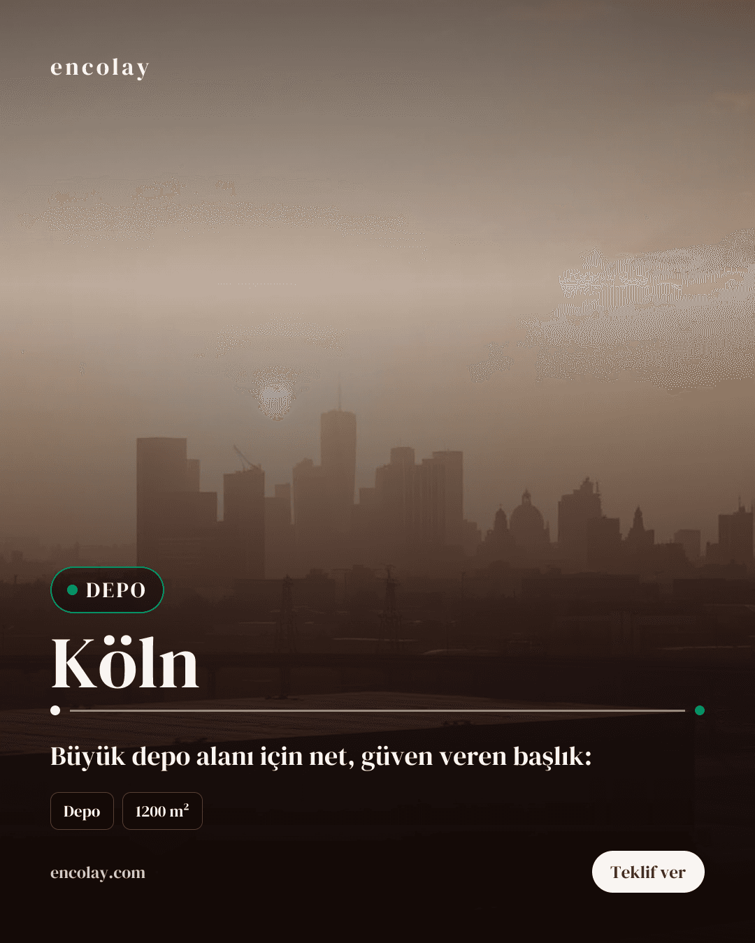 Köln depo · 1200 m² soğuk hava