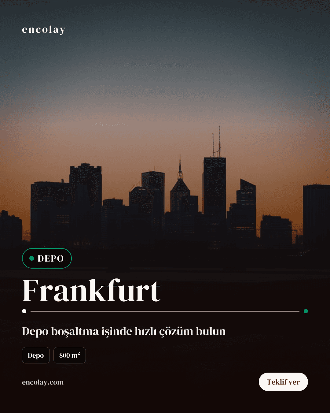 Frankfurt depo · 800 m² kuru