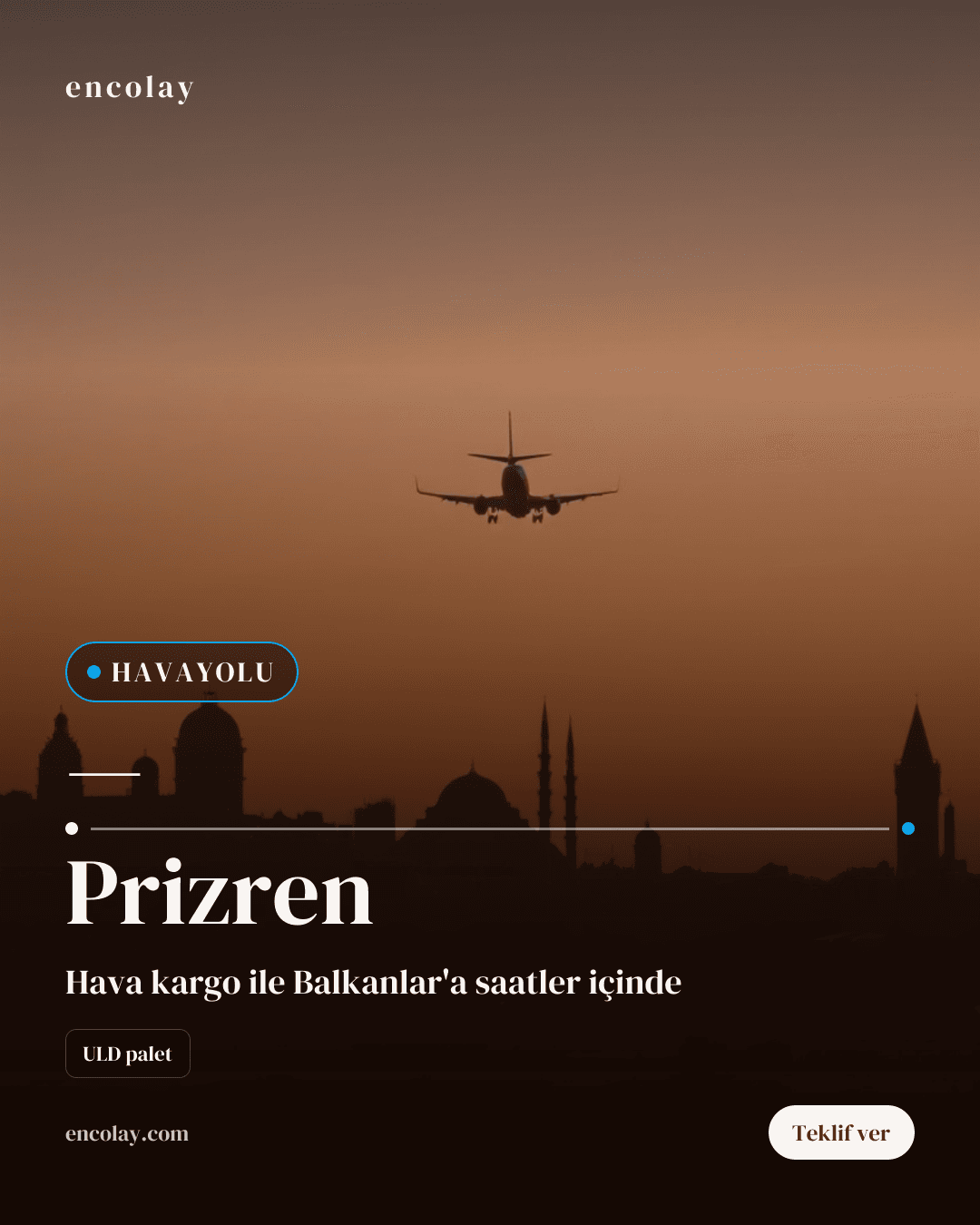 Türkiye'den Kosova Prizren'e Havayolu Kargo Taşıması