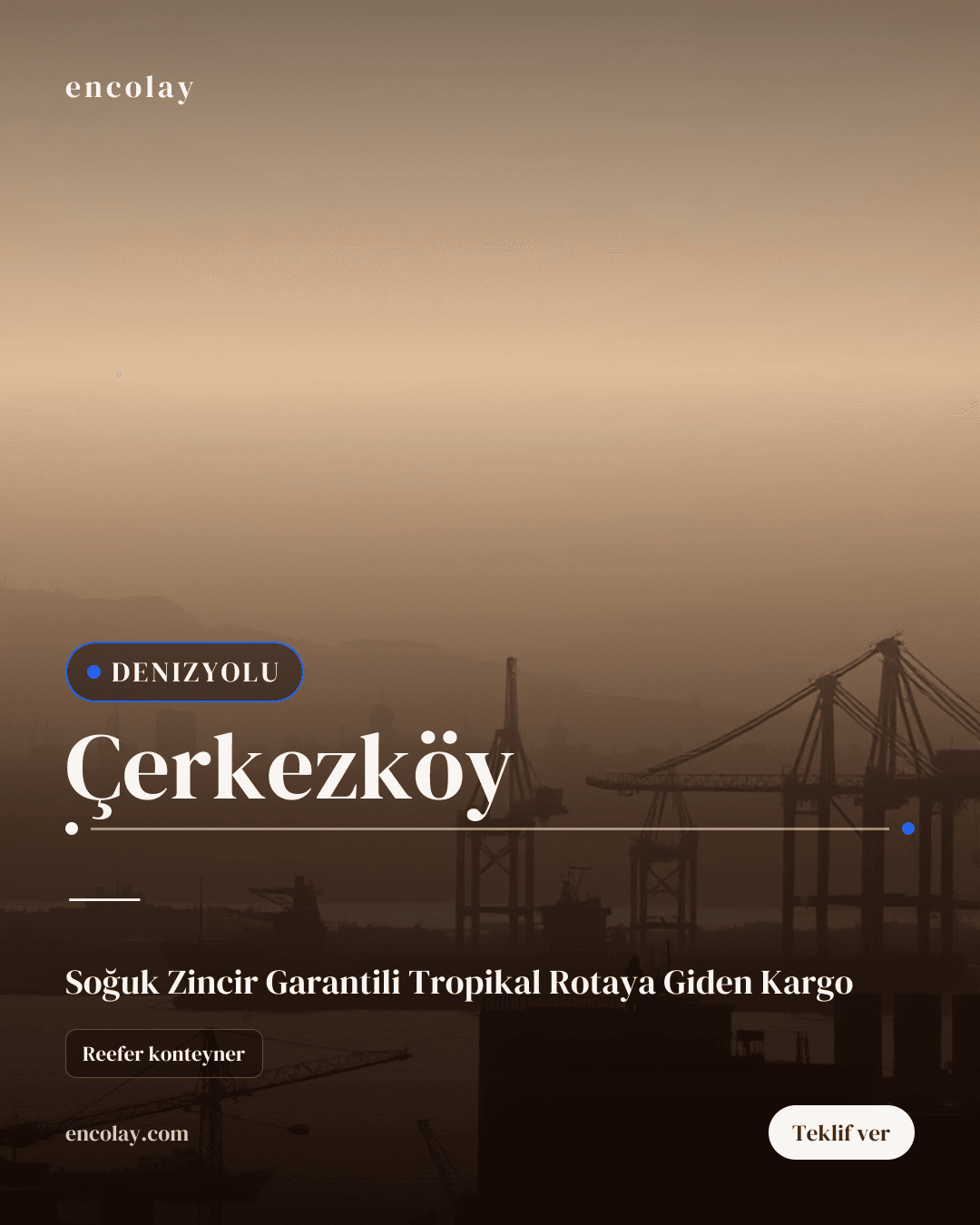 Çerkezköy-Réunion Adası Denizyolu Taşıması