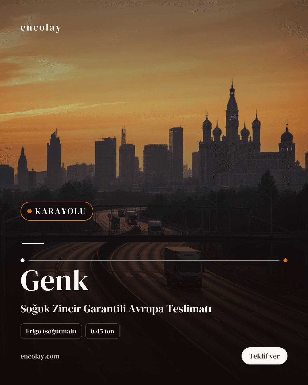 Türkiye-Belçika Genk Arası 450 kg Paket Taşıma
