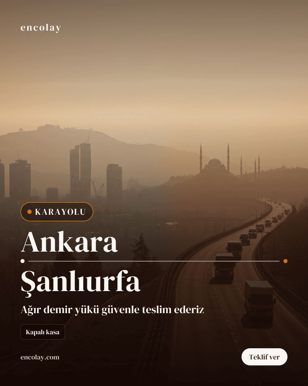 Ankara-Şanlıurfa Arası Demir Profil Taşıma