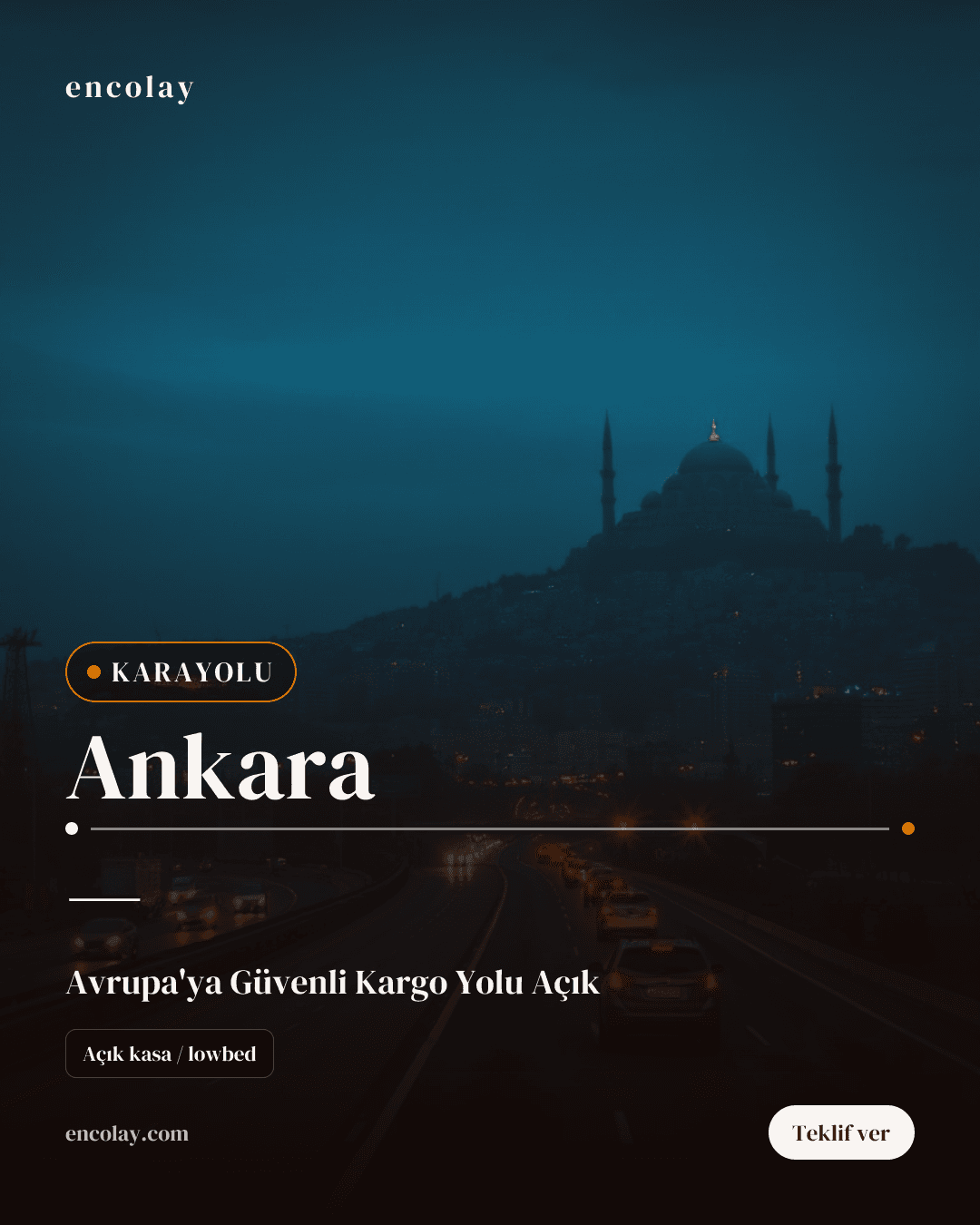 Ankara-Hollanda arası 10-15 koli karayolu taşıması