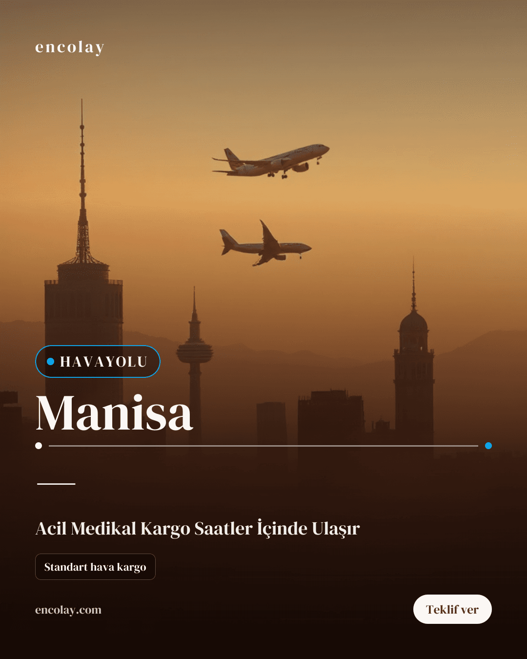 Manisa · Medikal Ürün (Standart hava kargo)